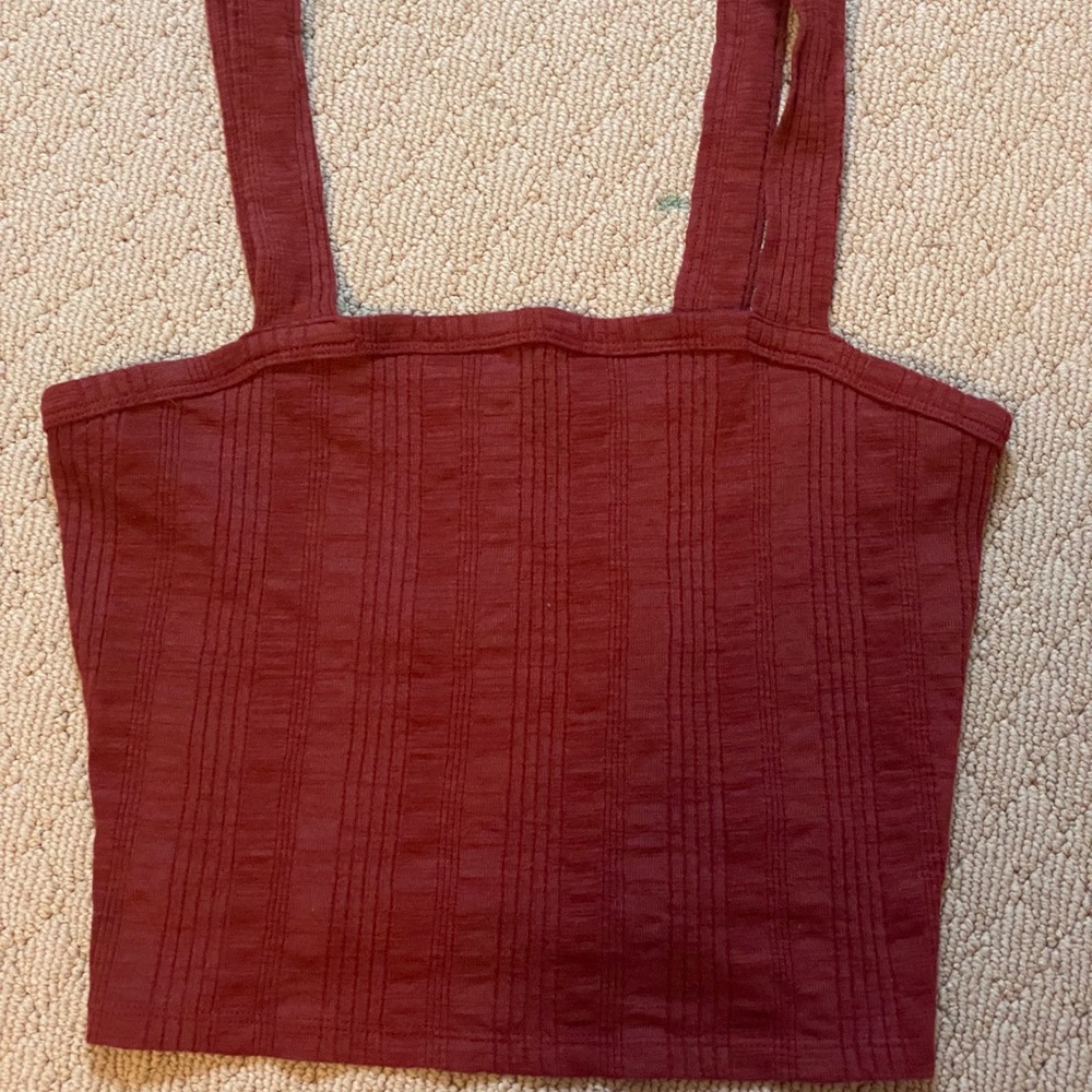 strapped tubed crop top